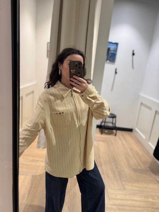 Blouse vintage à zip XL