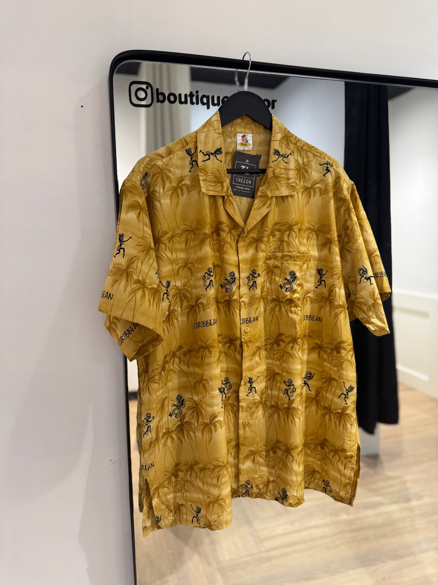 Chemise d’été homme à motifs palmiers XL