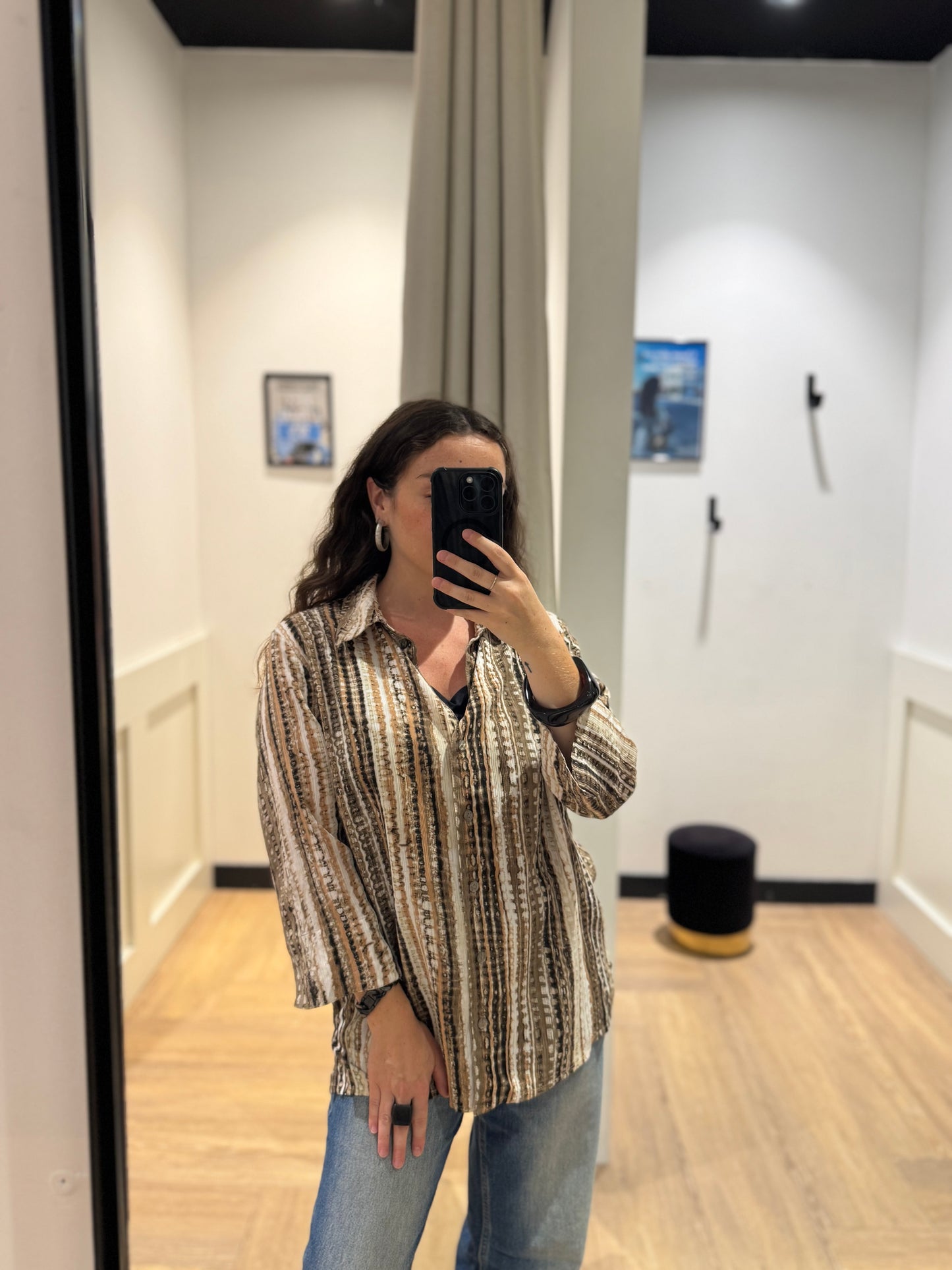 Blouse vintage à motifs M