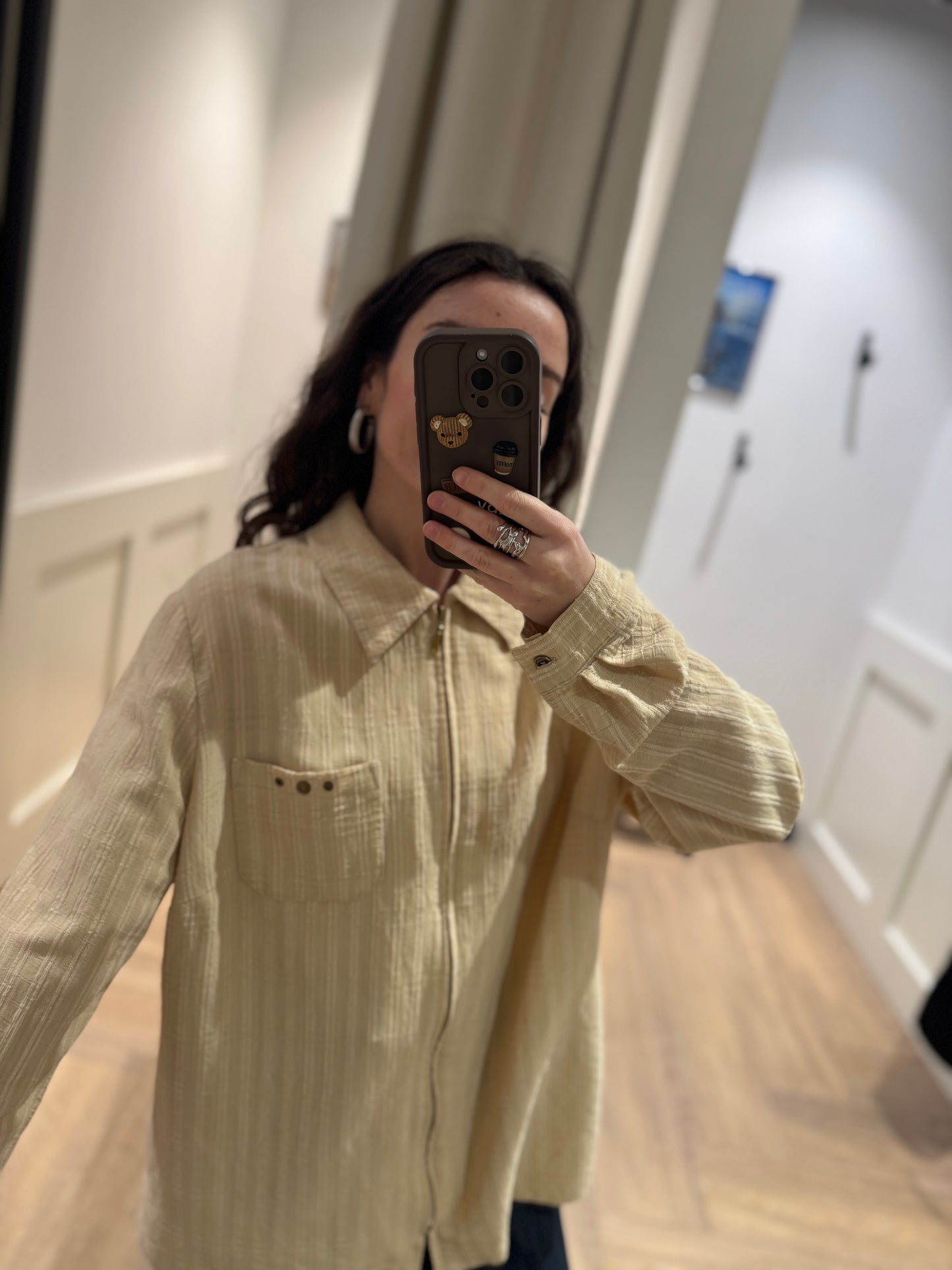 Blouse vintage à zip XL