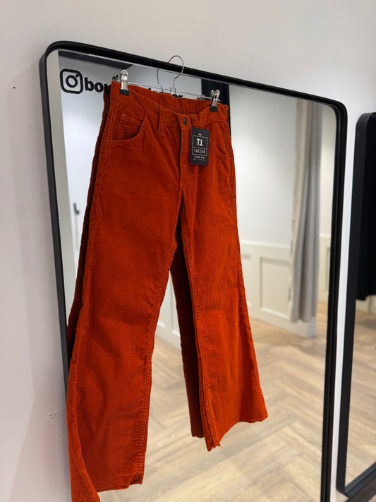 Pantalon en velours orange Lee vintage 34