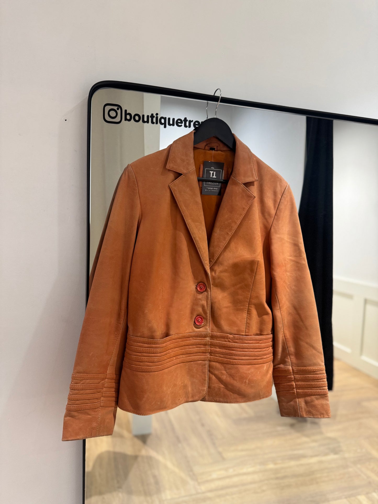 Veste en cuir vintage L