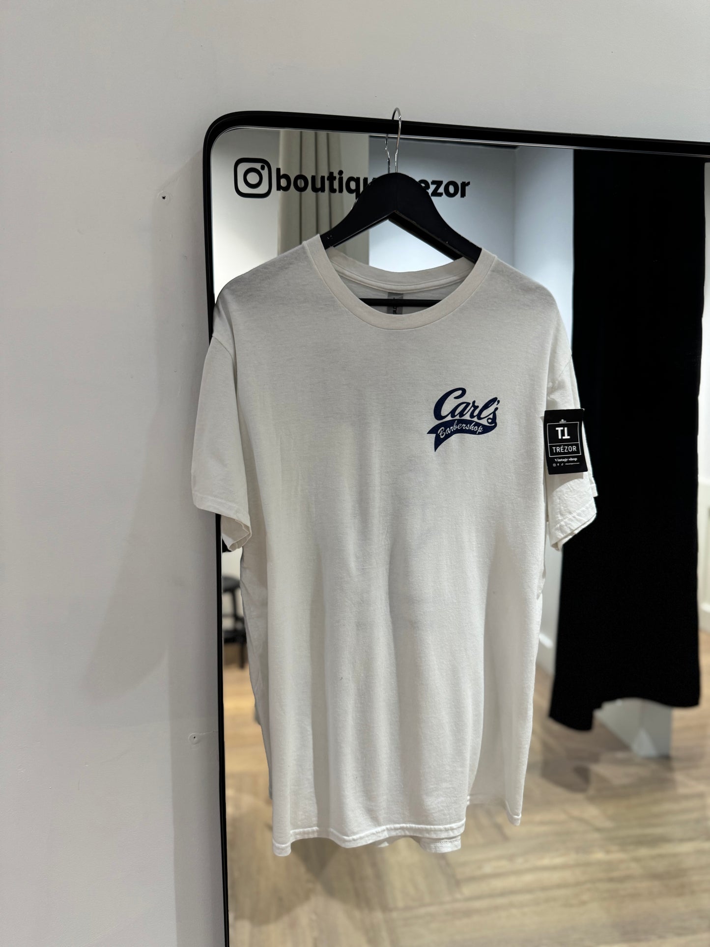 Tee-shirt blanc Barbershop L