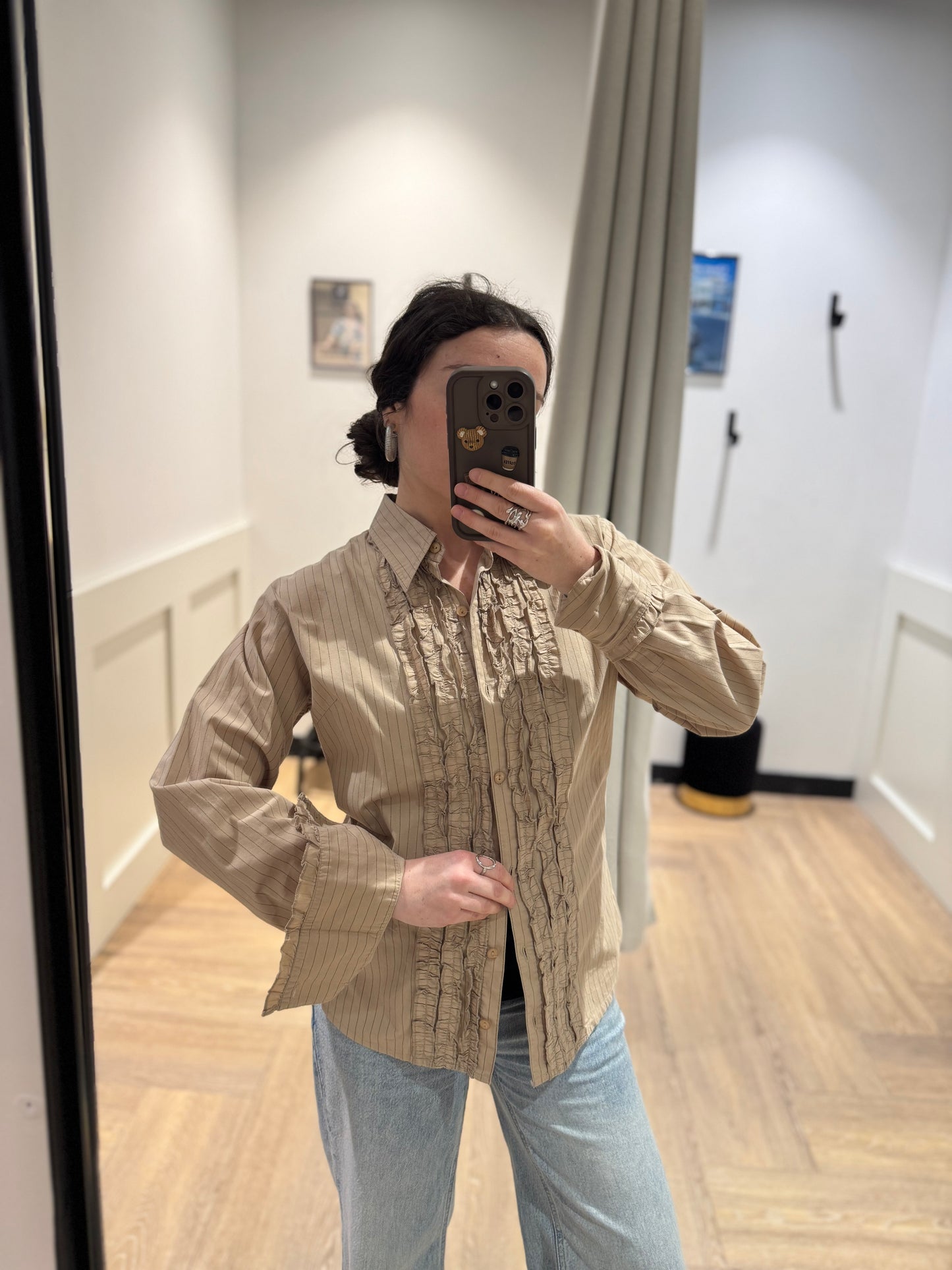 Chemise vintage à rayures L