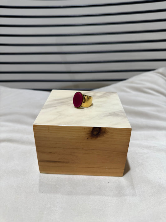 Bague rose en acier inoxydable