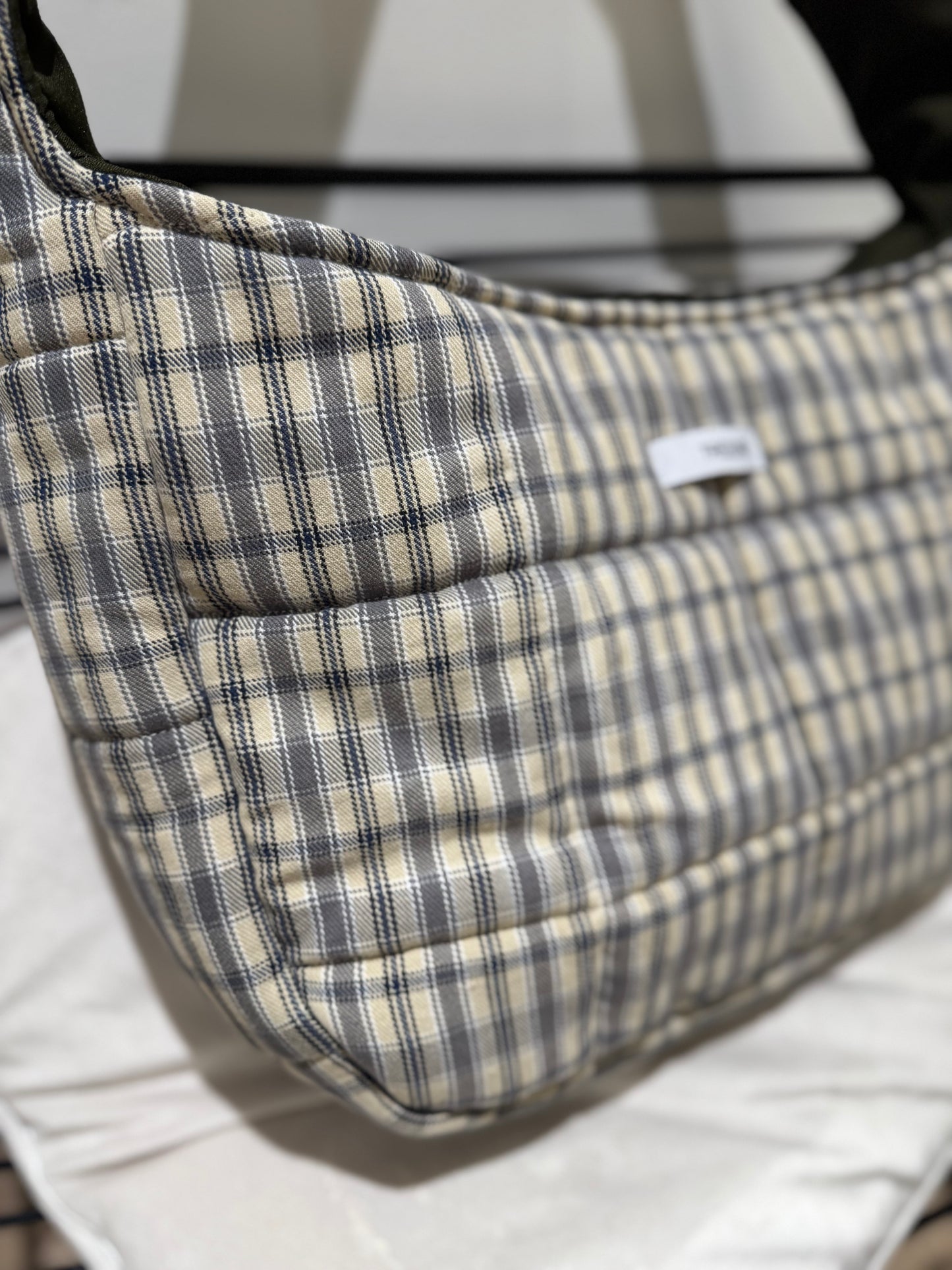 Sac fourre-tout matelassé à carreaux