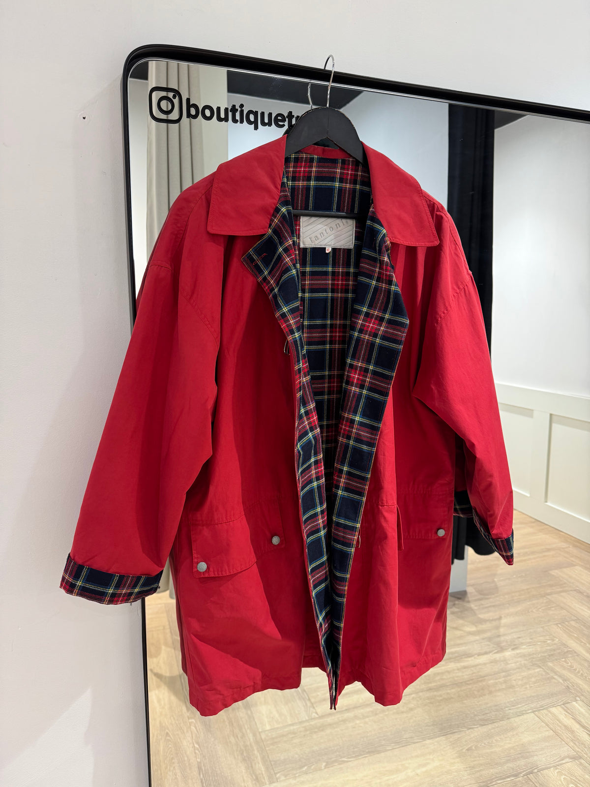 Manteau vintage rouge L