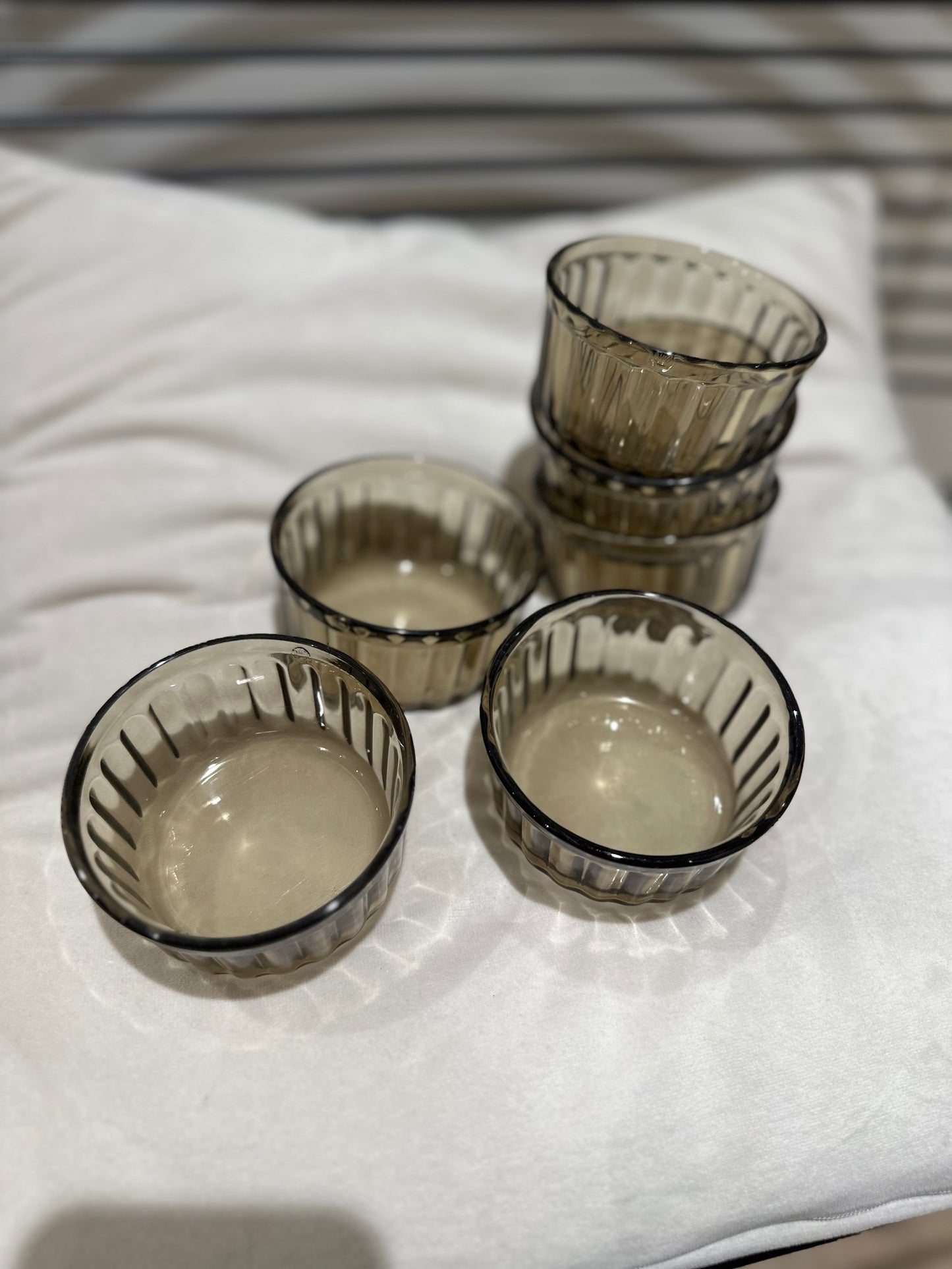 Lot de 6 ramequins noirs fumés