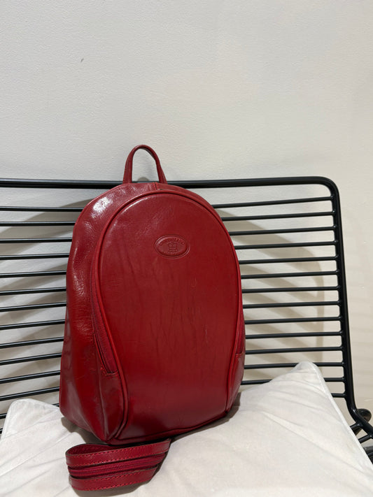 Sac en cuir rouge