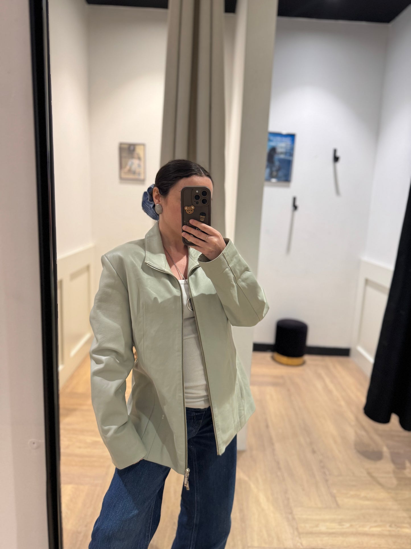 Veste en cuir vintage M