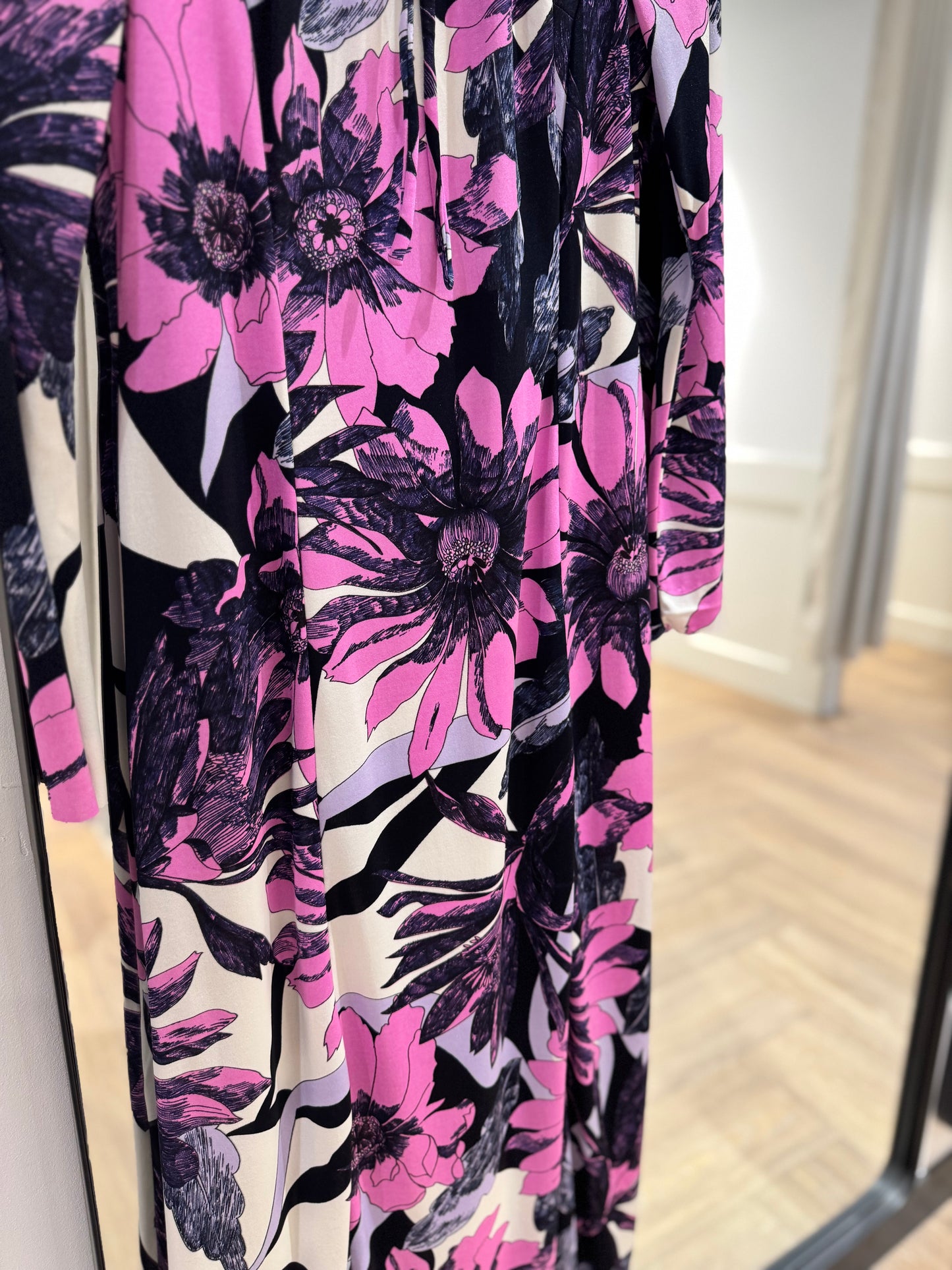 Robe longue vintage à motifs M