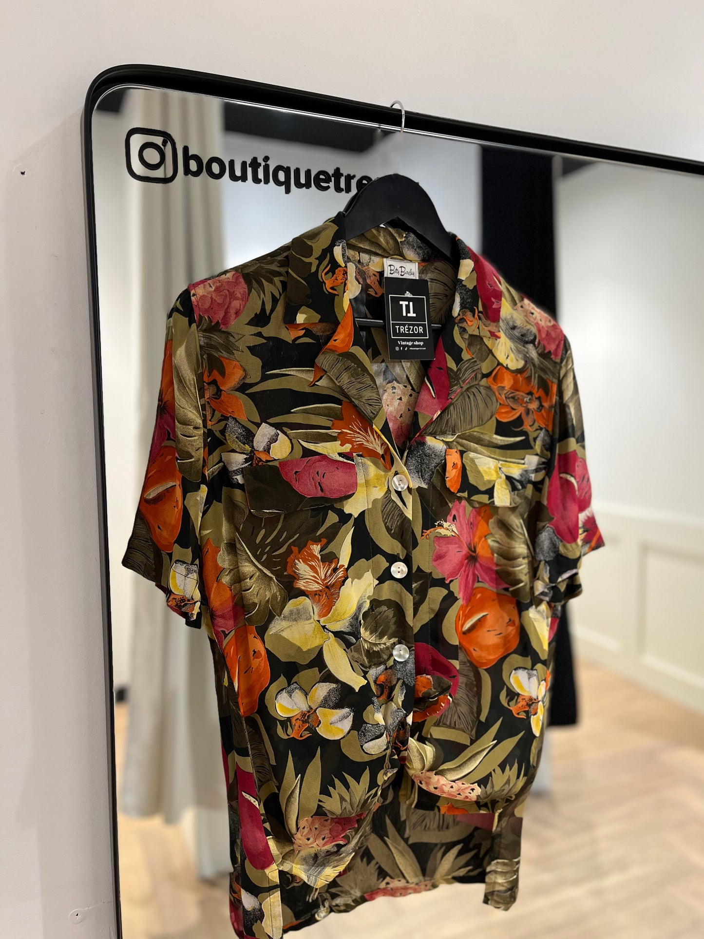 Blouse à fleurs colorées S