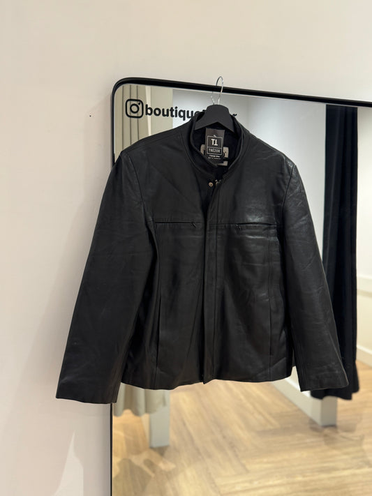 Veste en cuir noir L