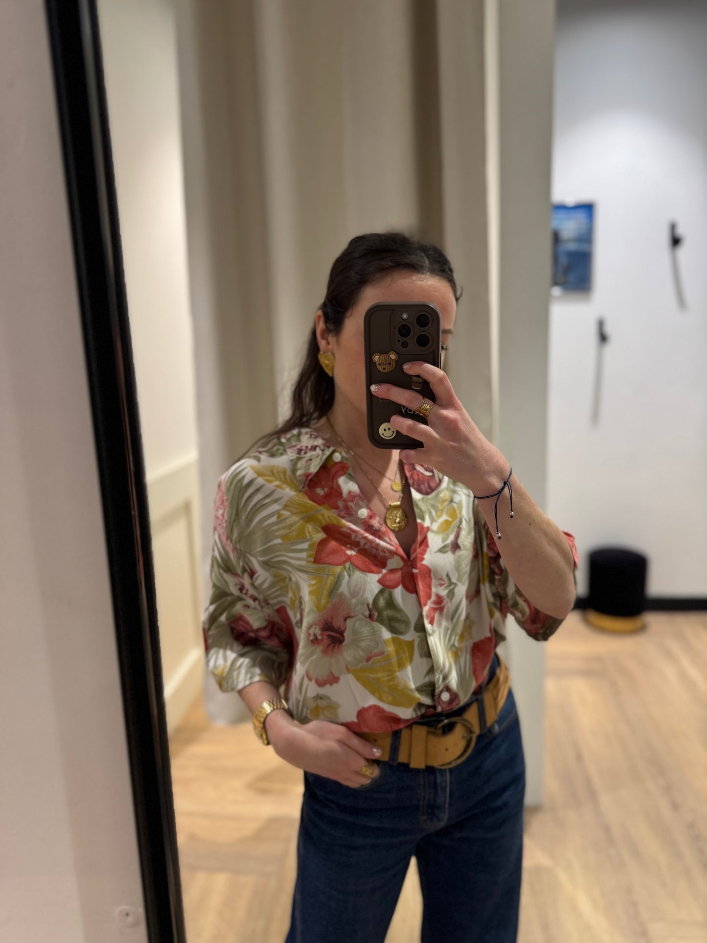 Blouse à motifs fleurs XXL