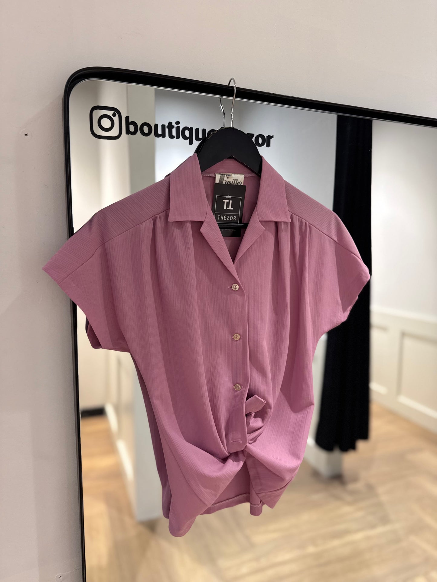 Blouse vintage rose S