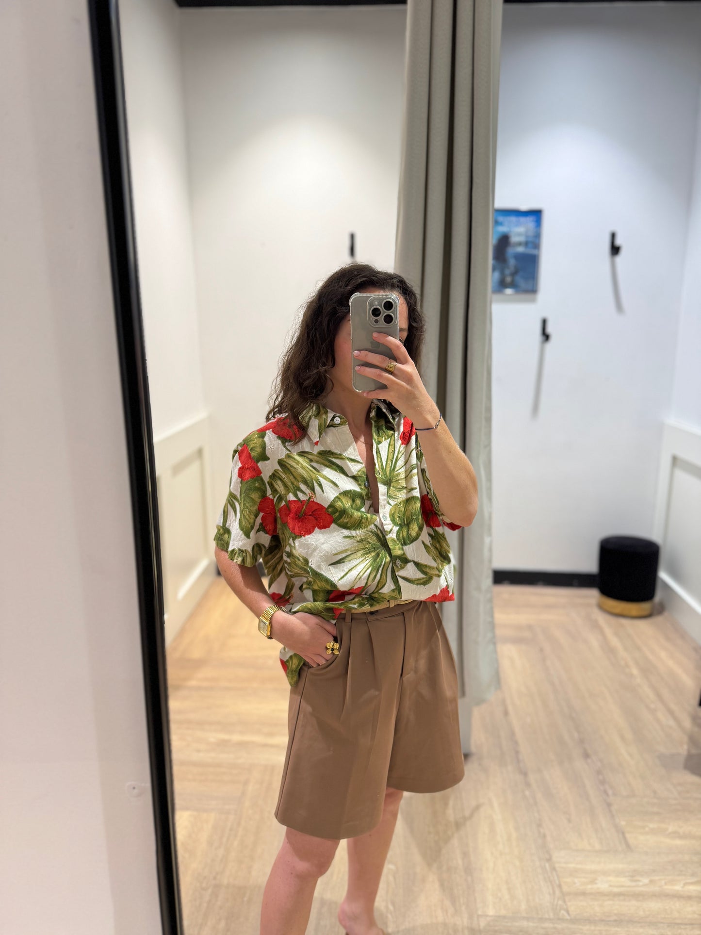 Chemise à fleurs hawaïennes M