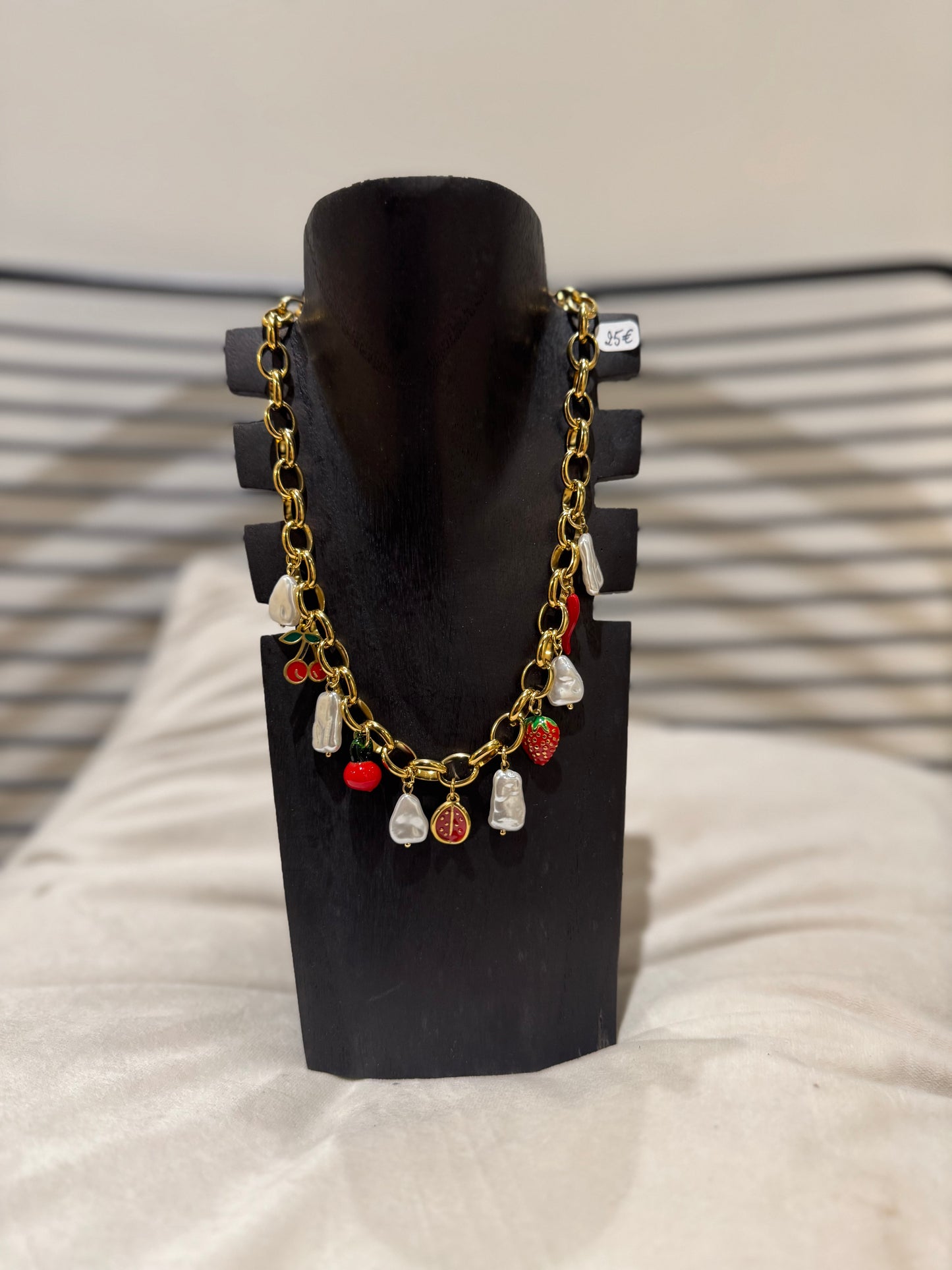 Collier à breloques en acier inoxydable