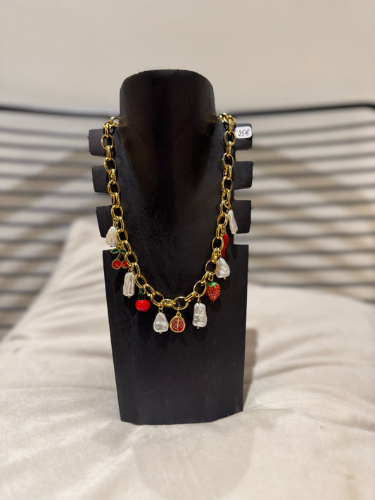 Collier à breloques en acier inoxydable
