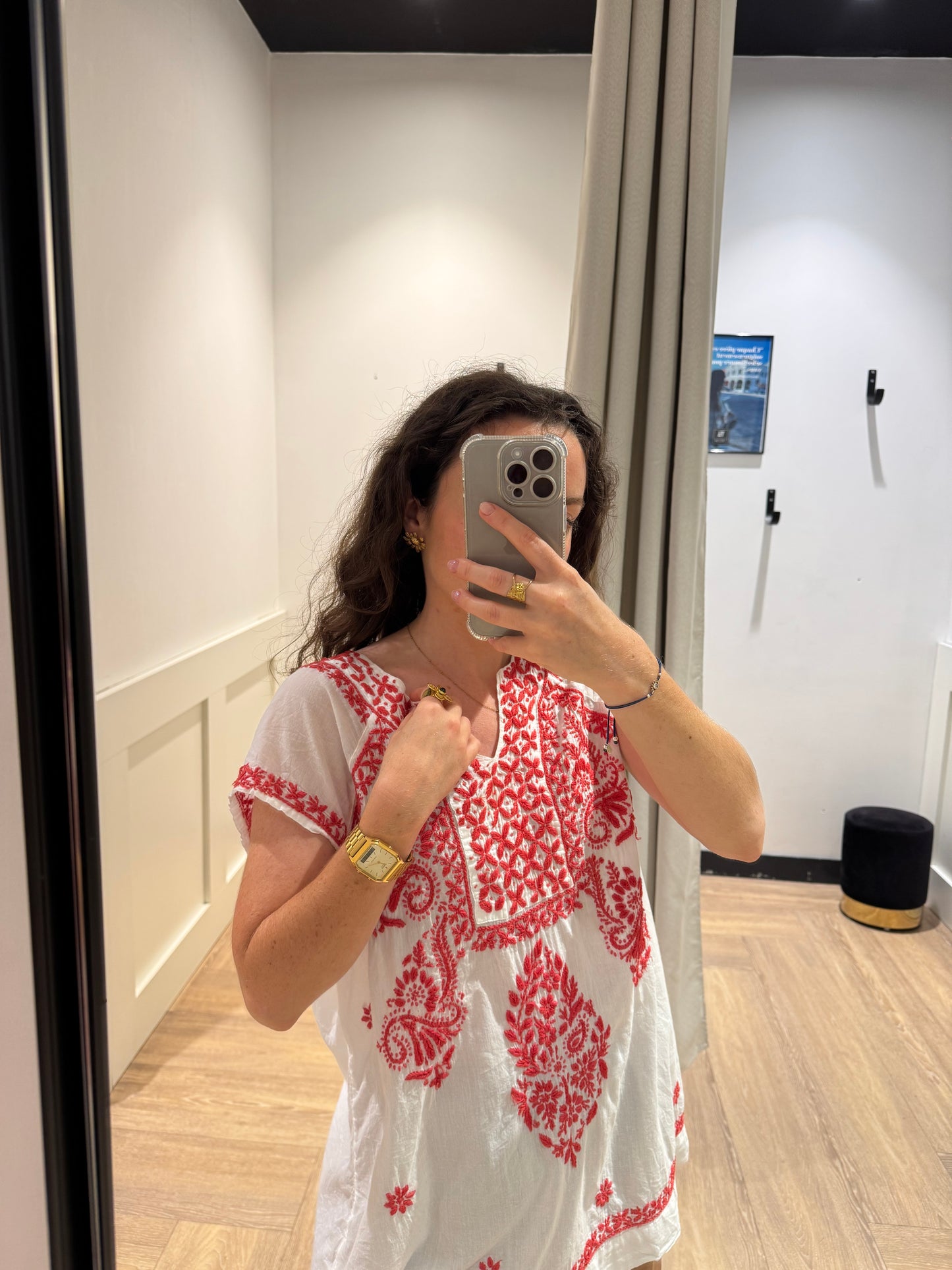 Blouse à broderies M