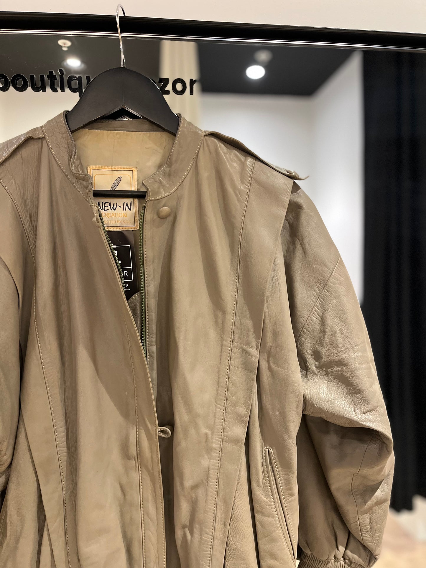 Veste en cuir vintage S