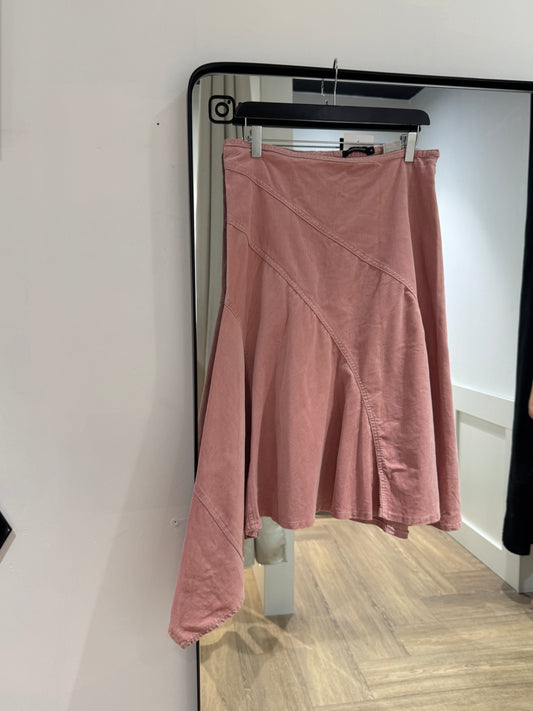 Jupe en velours rose M
