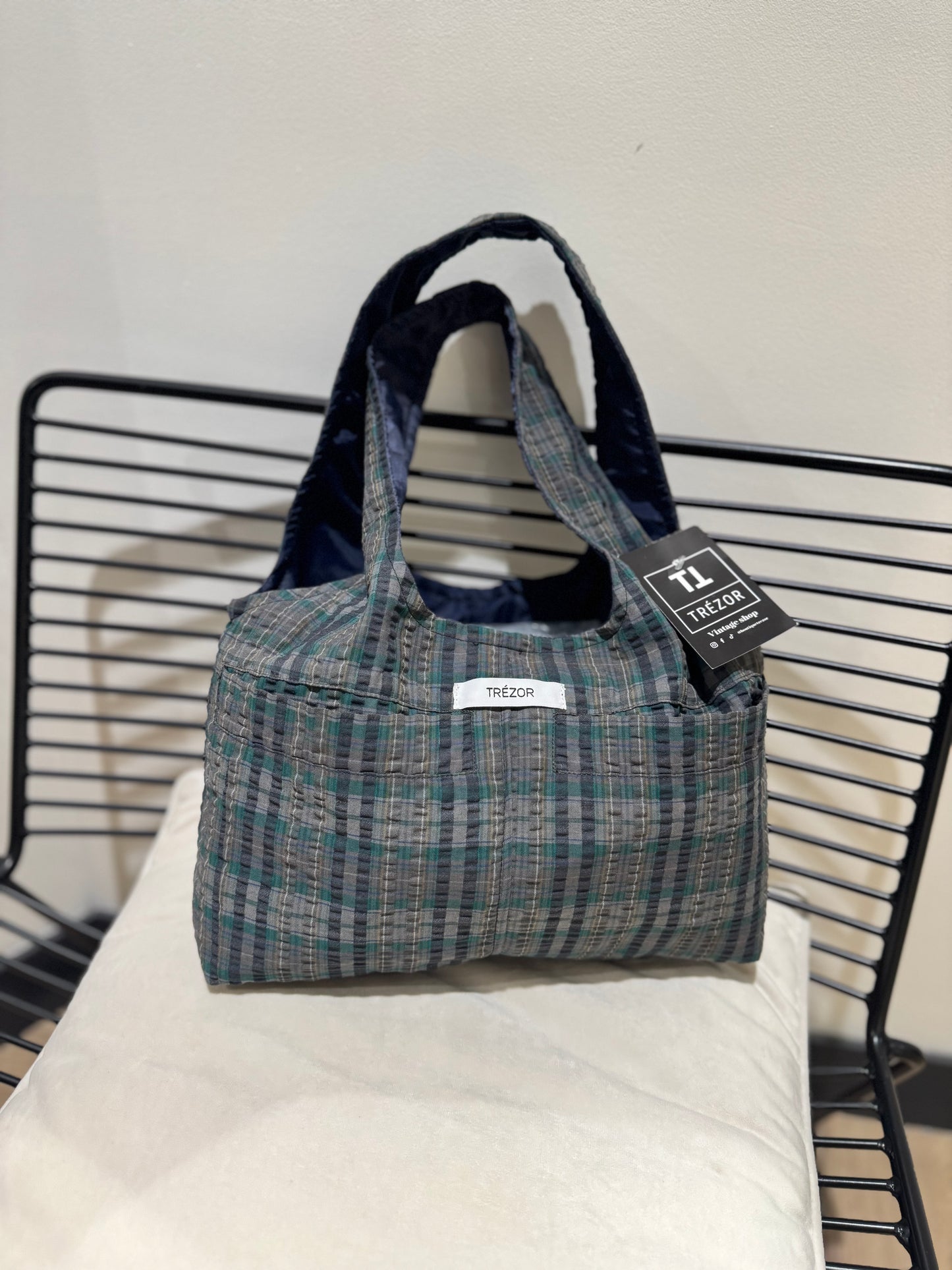 Sac fourre-tout Trézor upcyclé fait main