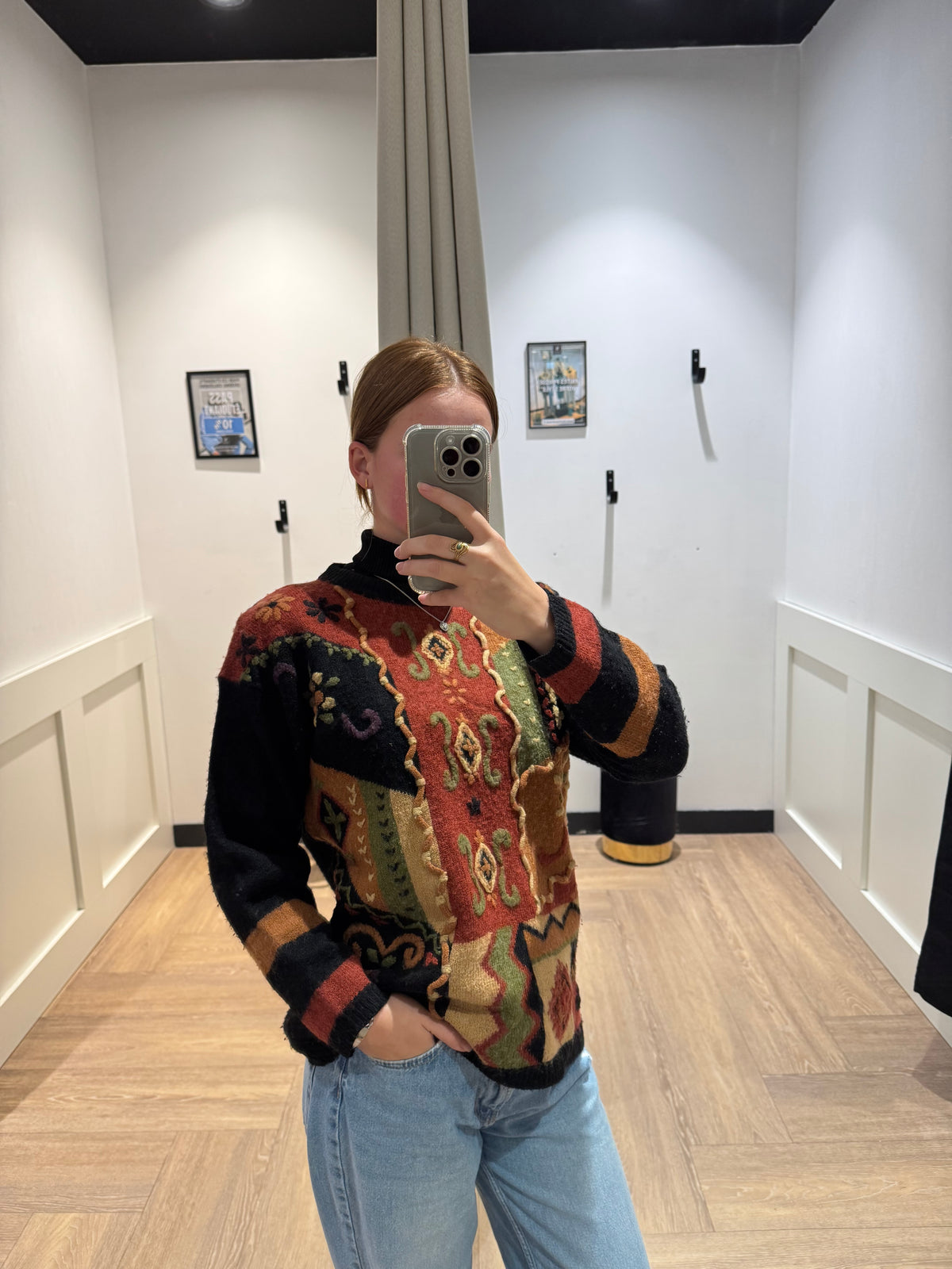 Pull en laine vintage S