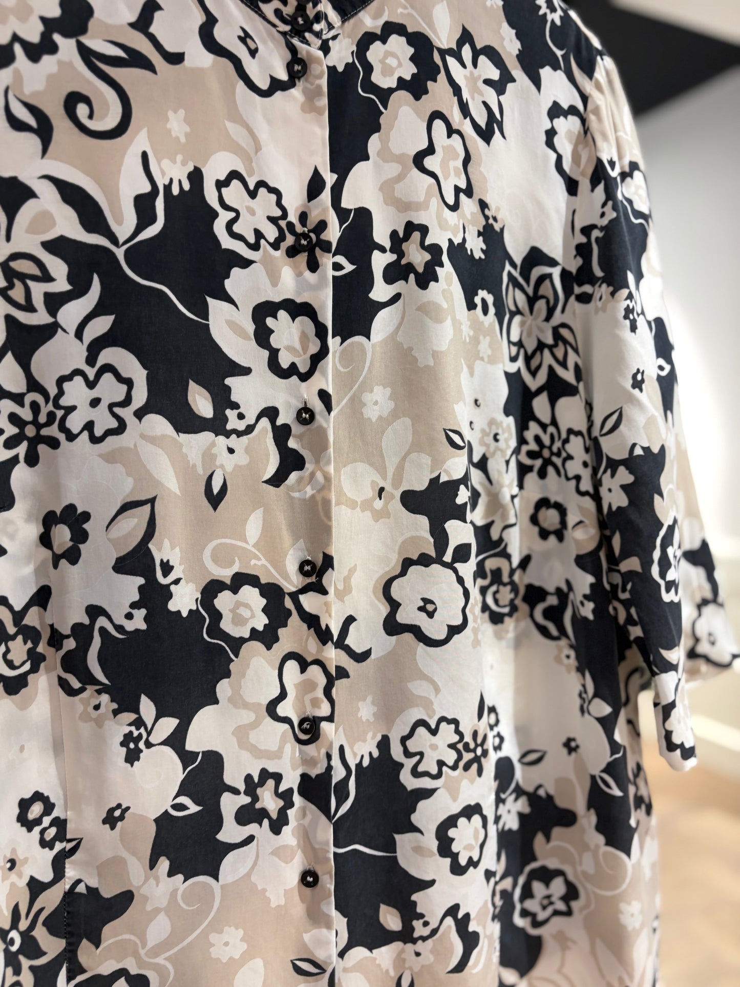Blouse vintage à fleurs XXXL