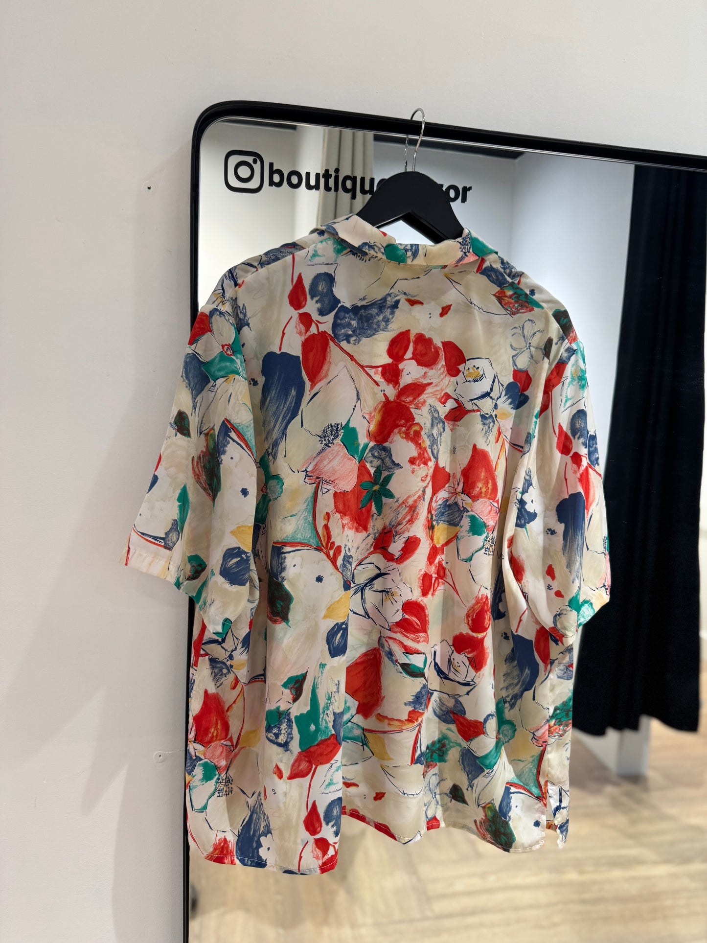 Blouse vintage à fleurs XXXL