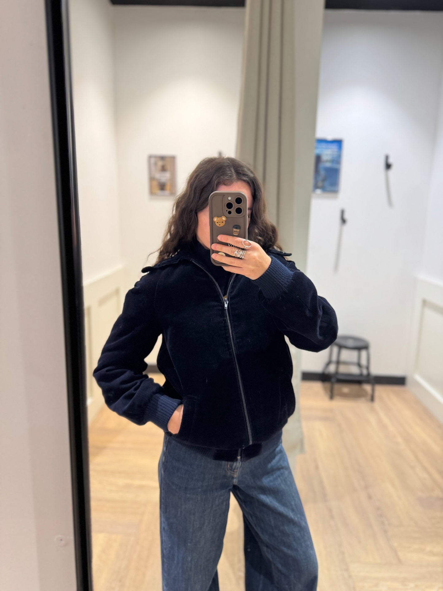 Veste bomber en velours XS