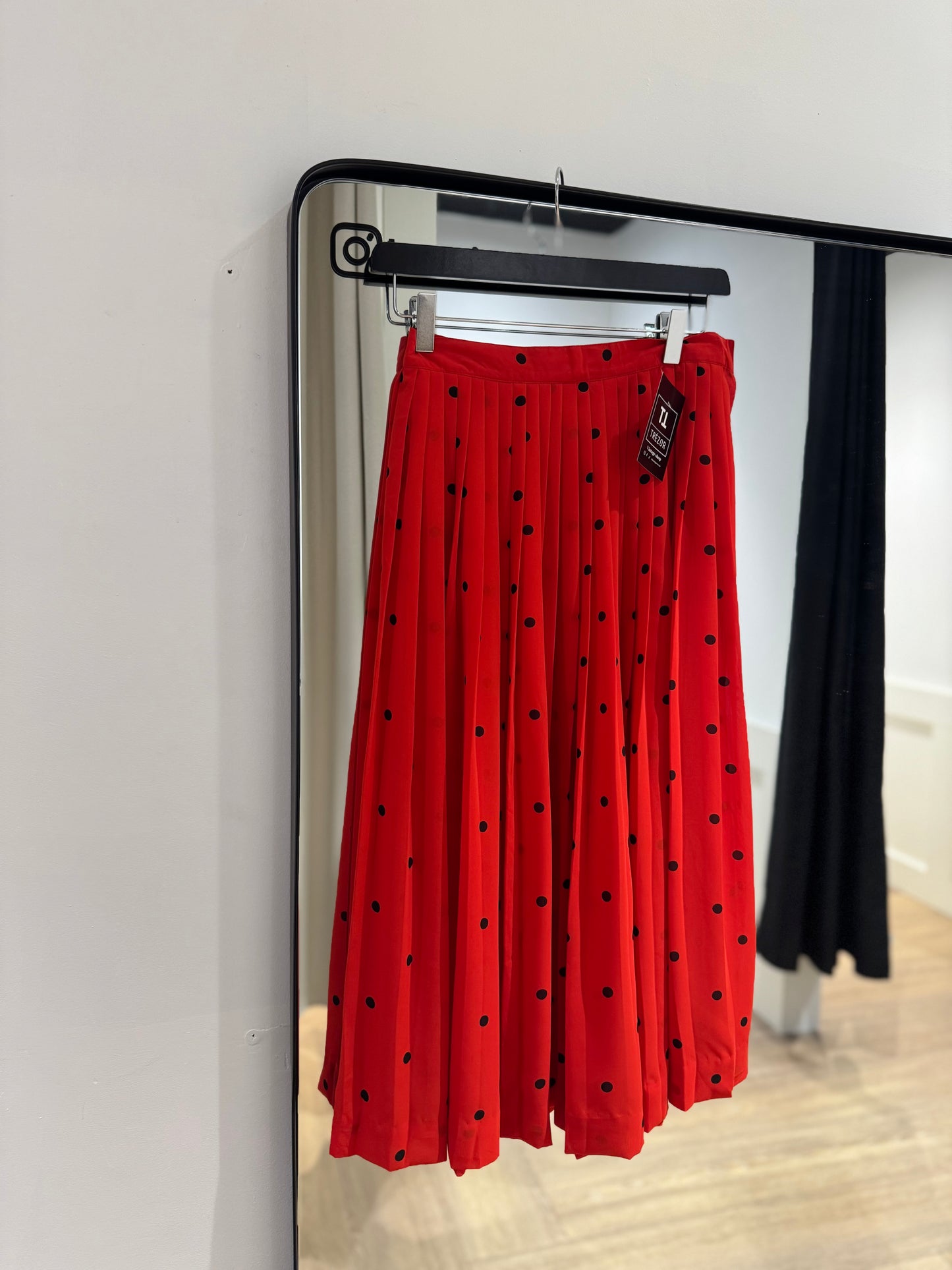 Jupe midi à pois 34