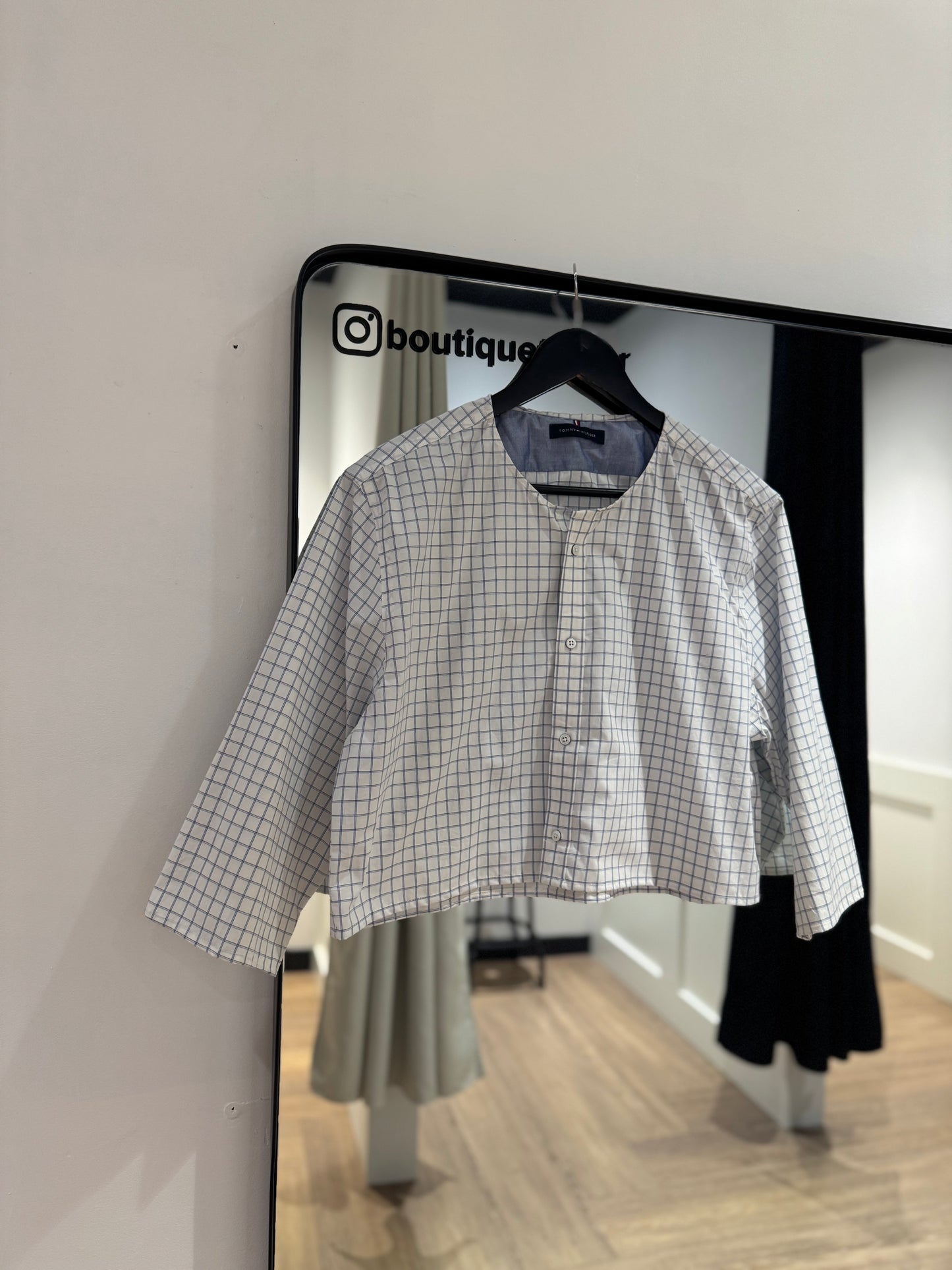 Chemise upcyclée Tommy Hilfiger à carreaux M