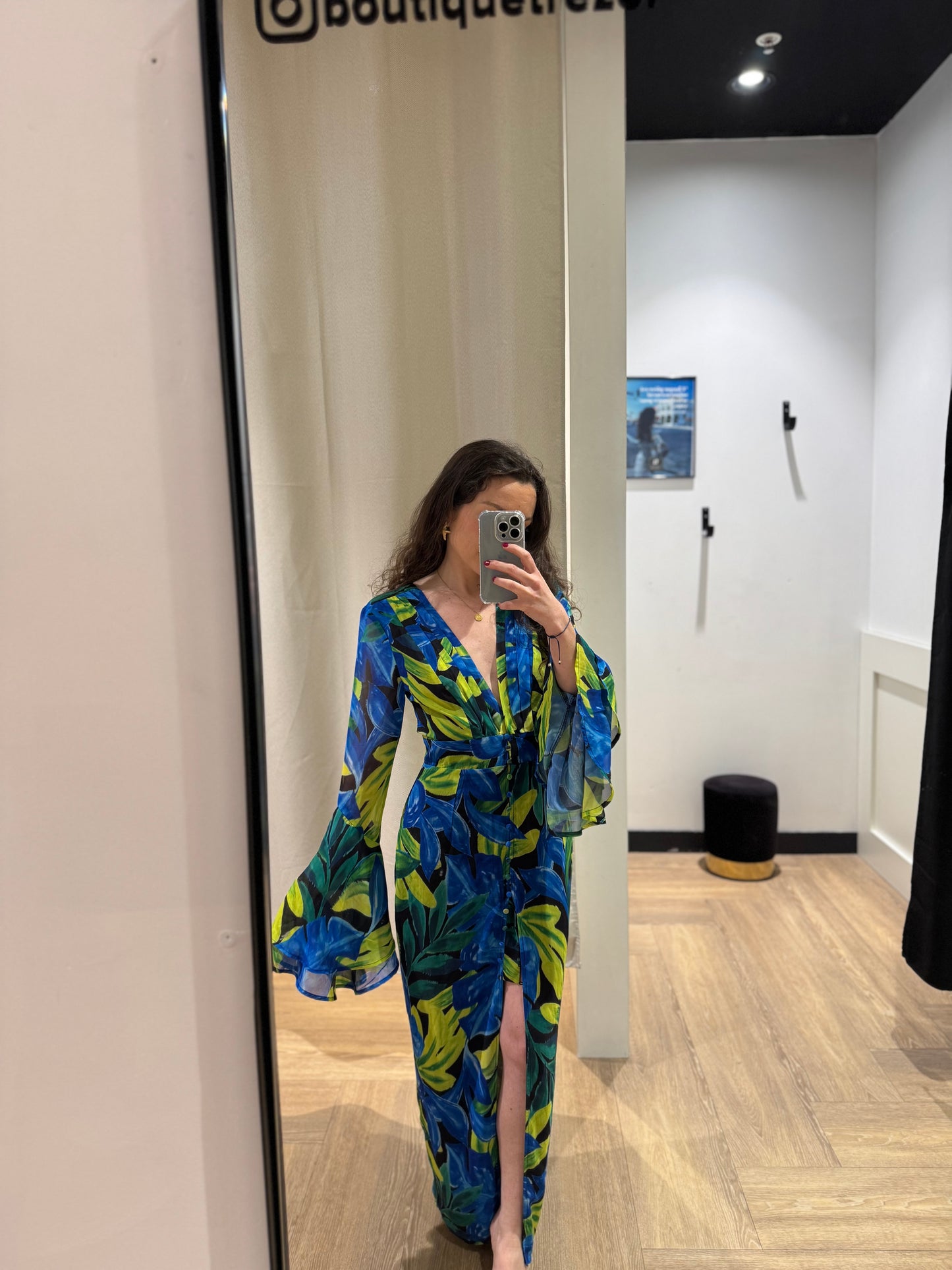 Robe longue à fleurs XS