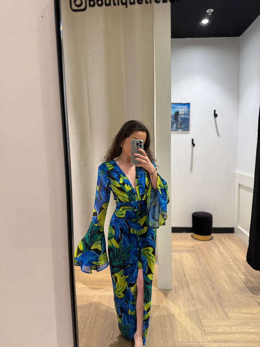 Robe longue à fleurs XS