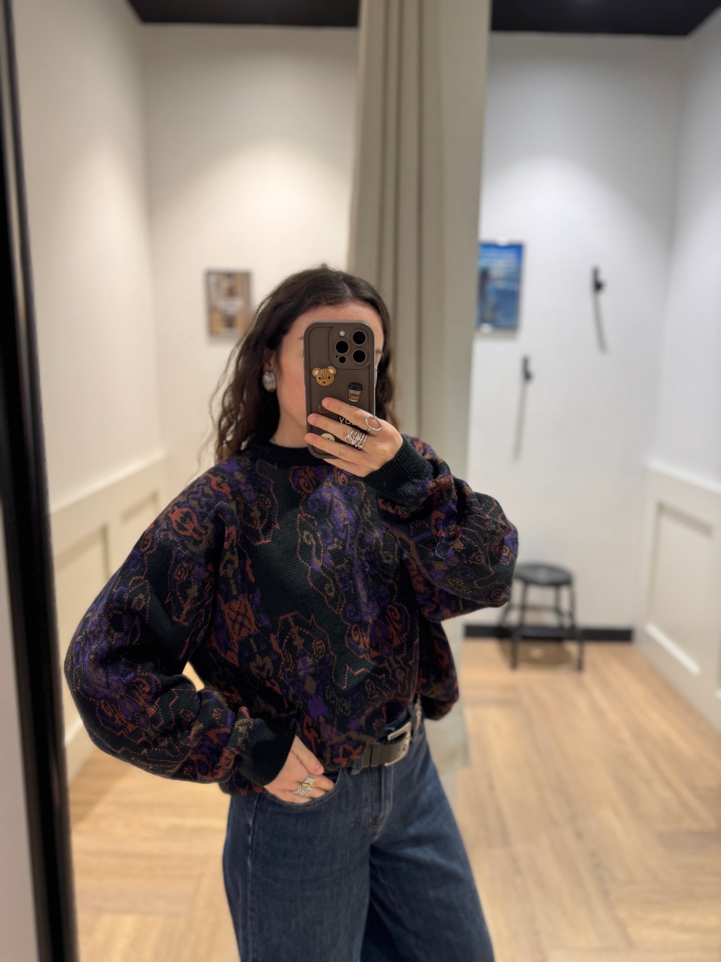 Pull à motifs vintage S/M