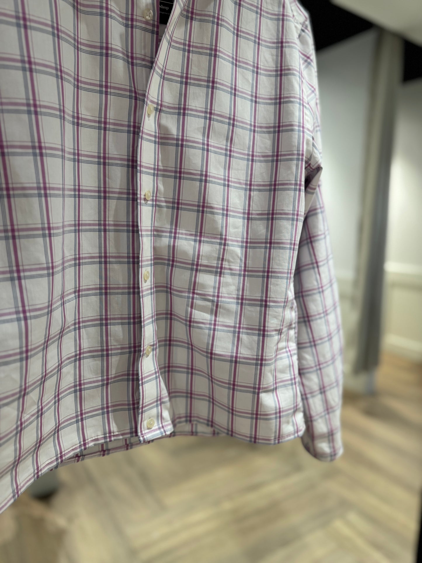 Chemise upcyclée Tommy Hilfiger à carreaux M/L