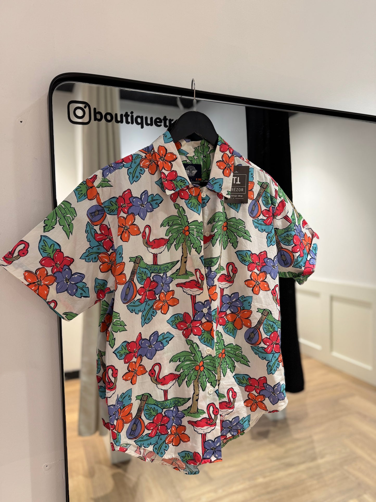 Chemise à fleurs hawaïennes S