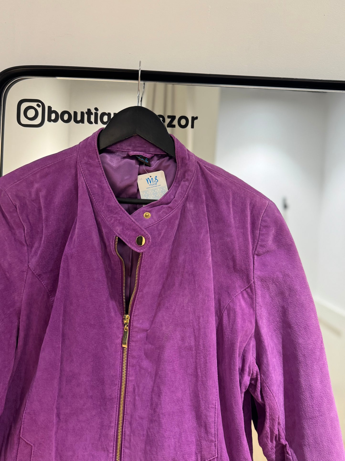 Veste en croûte de cuir XXXL