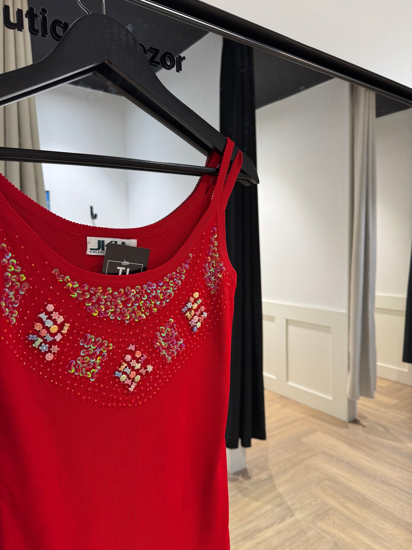 Top débardeur vintage à perles M