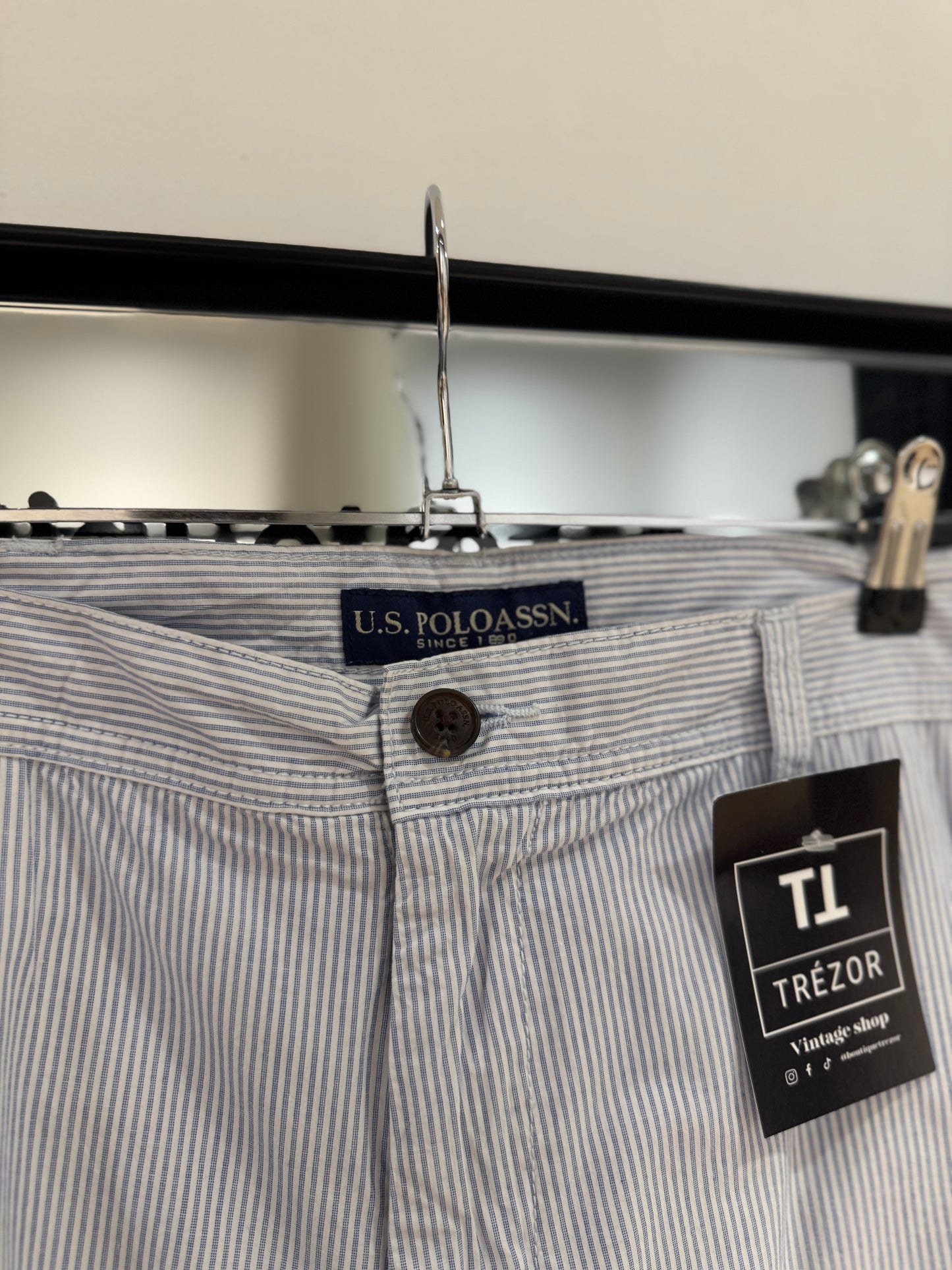Short bermuda homme à rayures 48