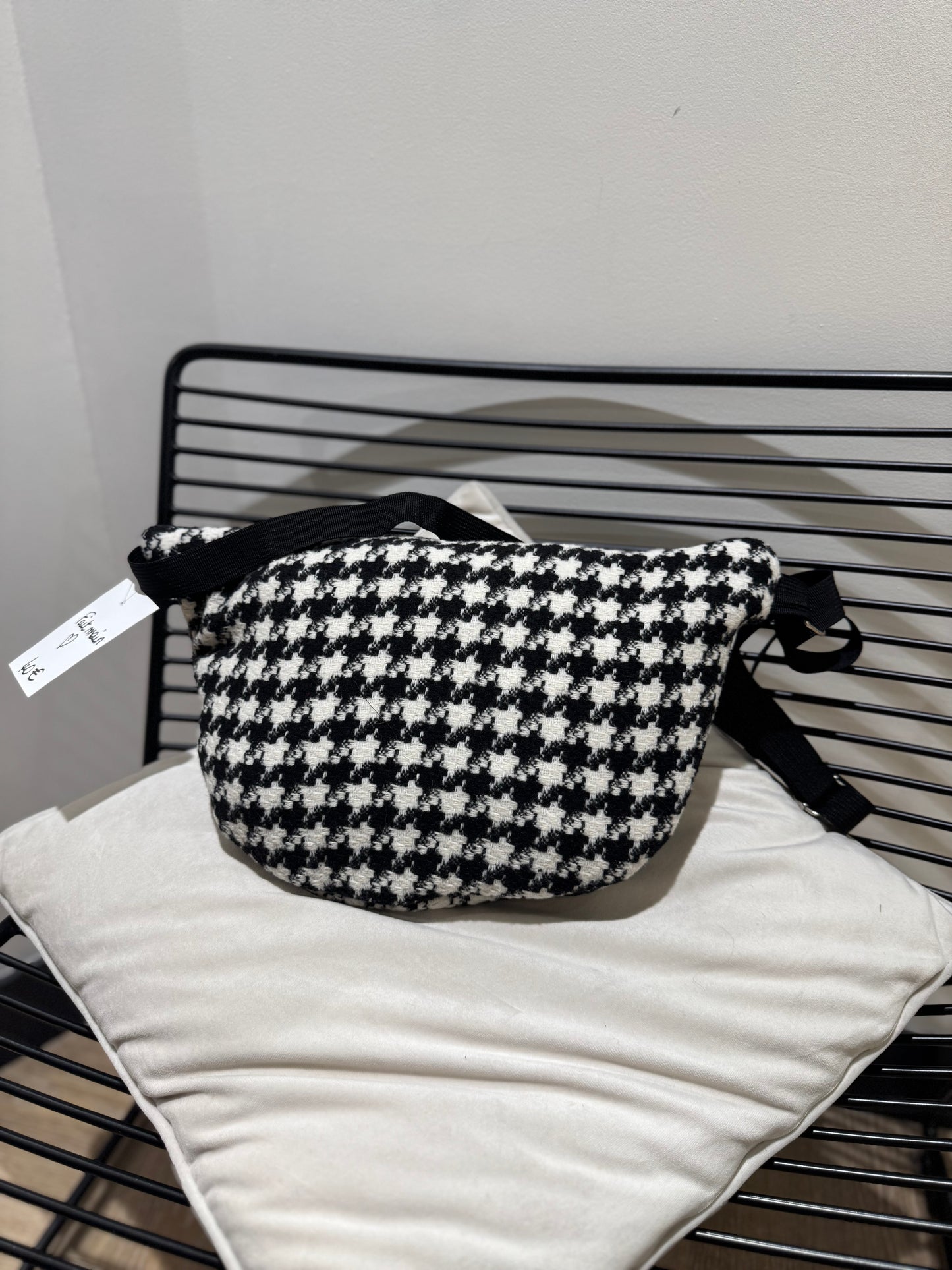 Sac banane pied de poule fait main