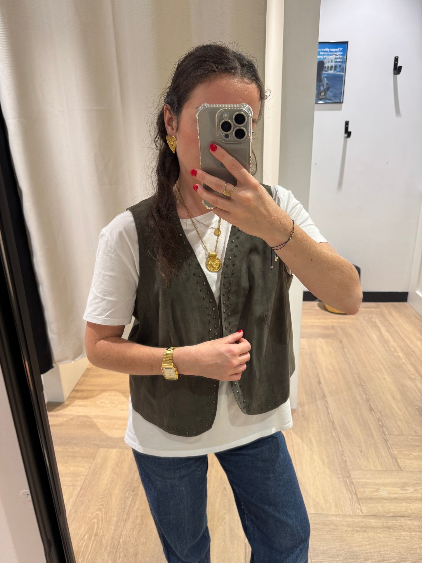 Gilet habillé kaki L