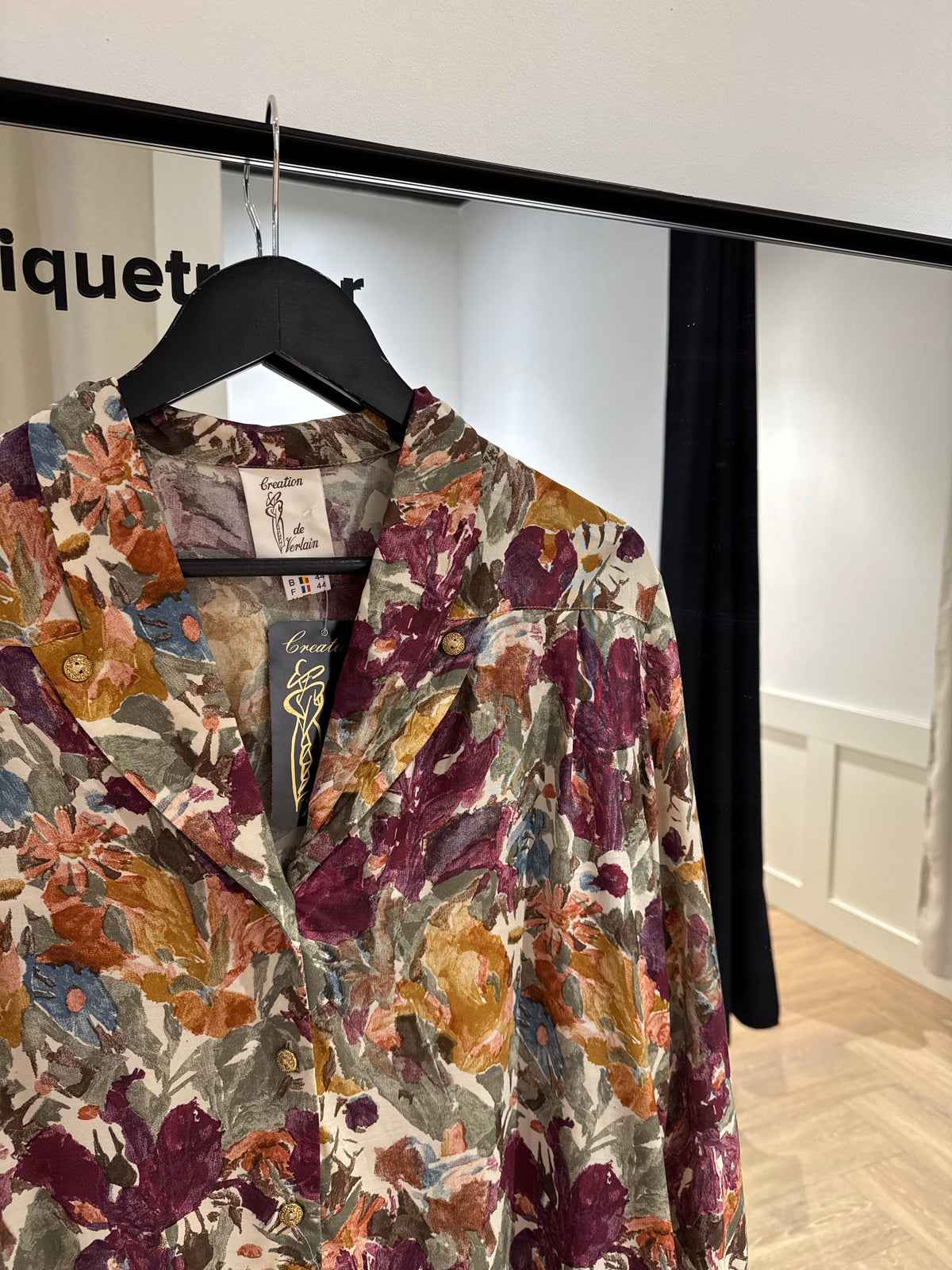 Blouse vintage à motifs XL