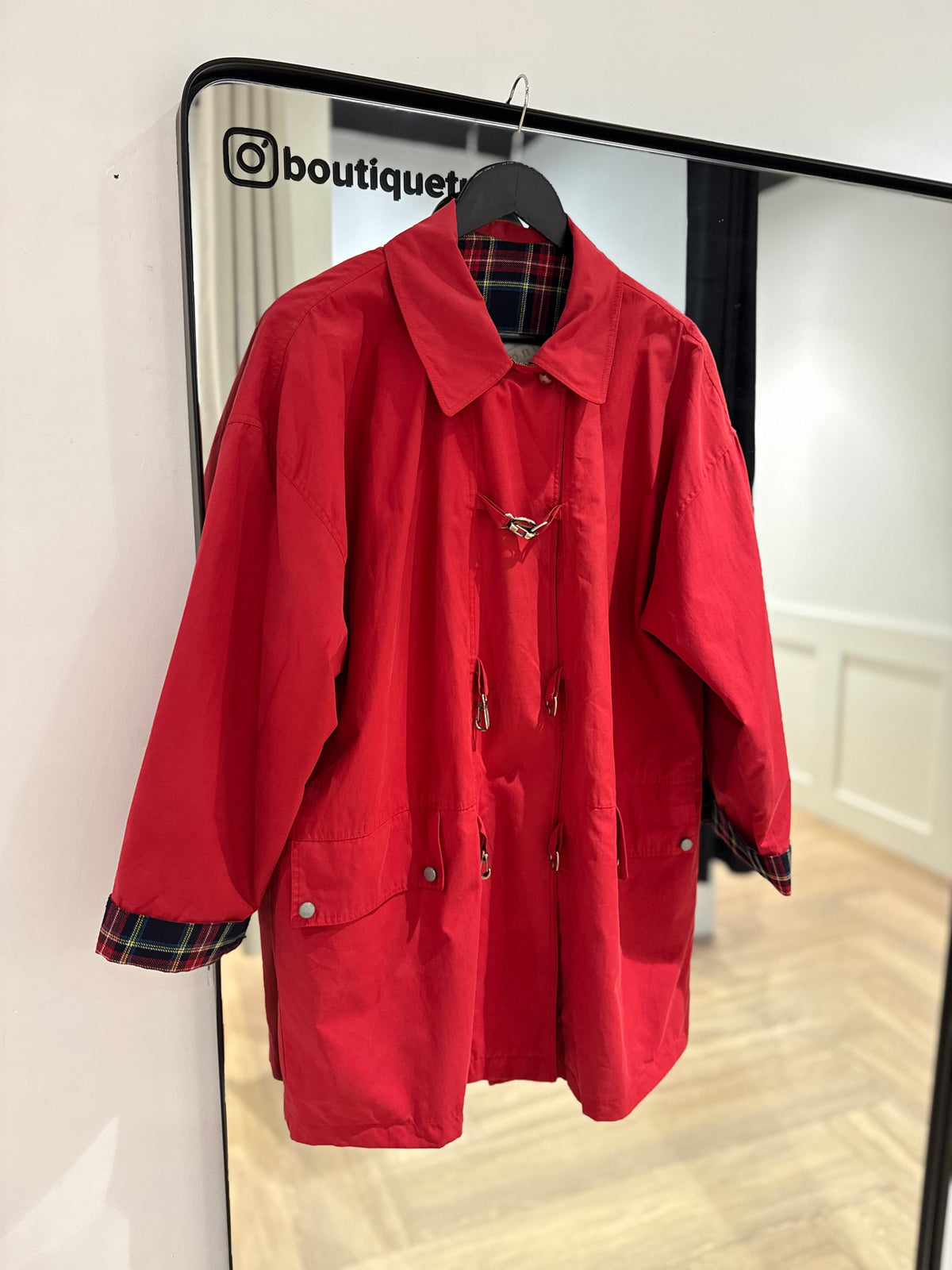 Manteau vintage rouge L