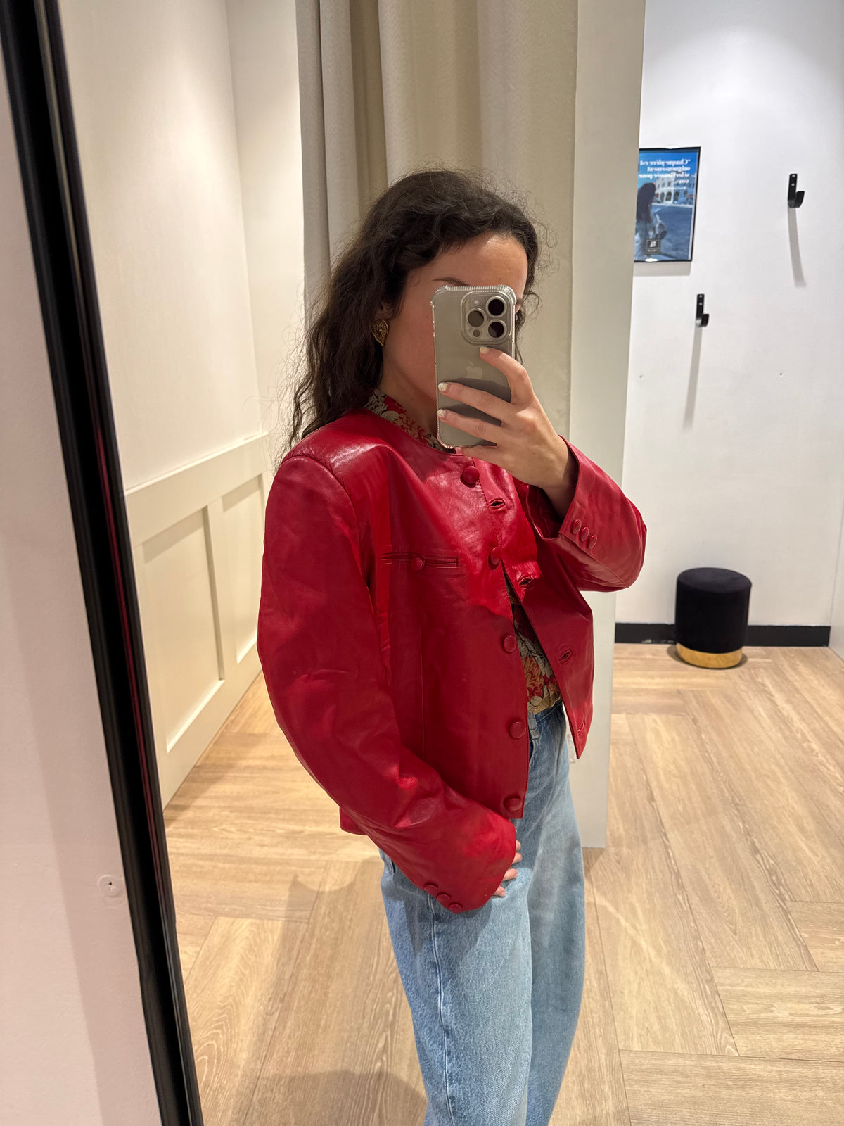 Veste en cuir vintage L