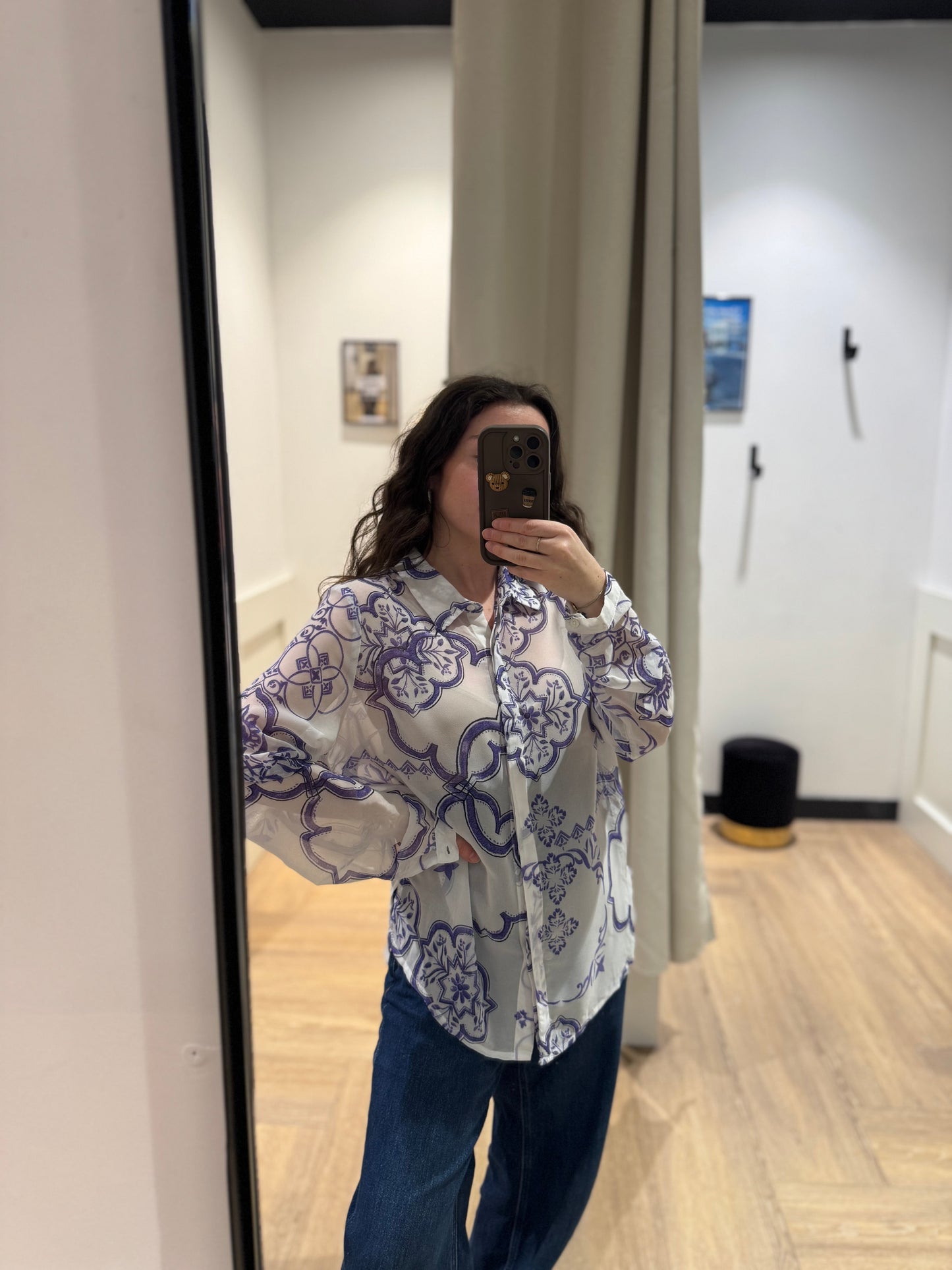 Blouse fluide à motifs L