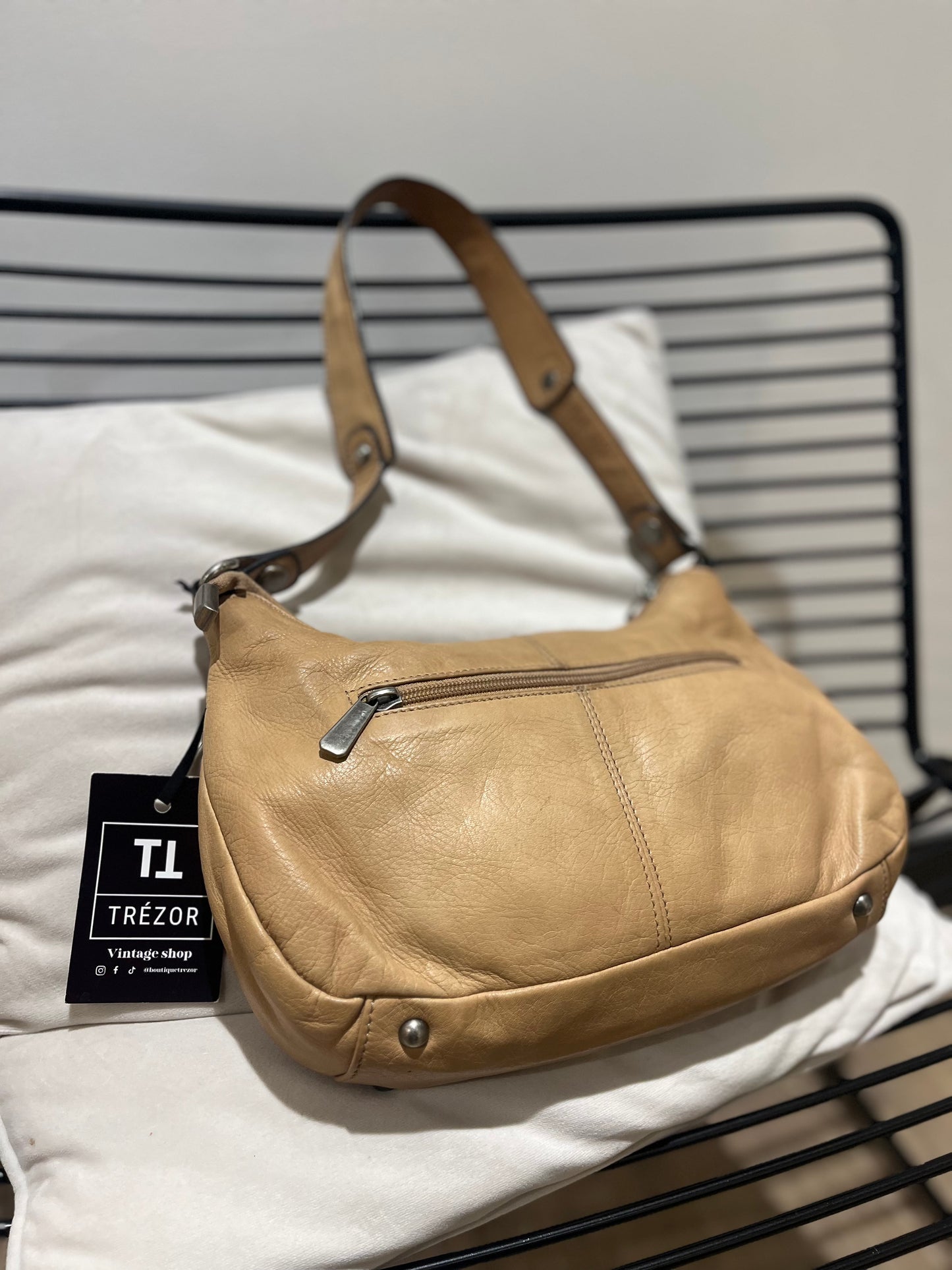 Sac baguette en cuir