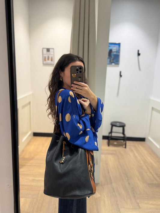 Sac seau en cuir vintage