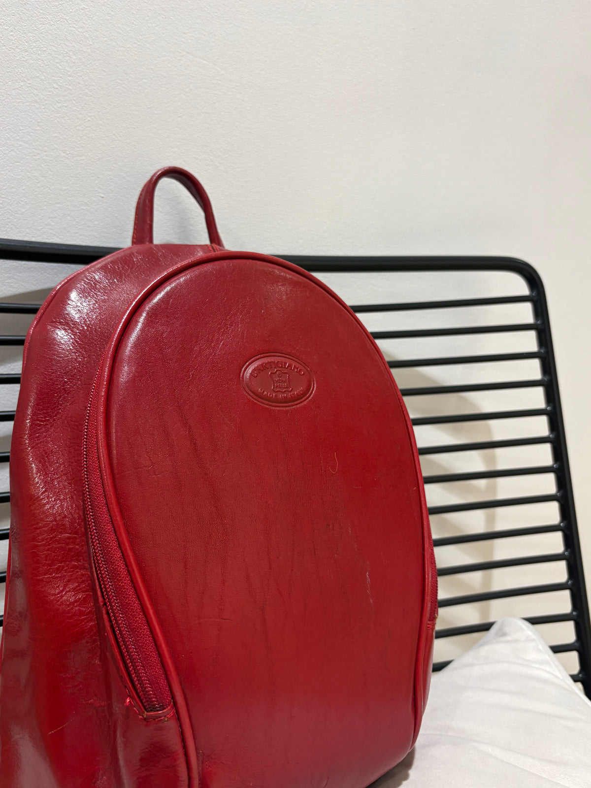 Sac en cuir rouge