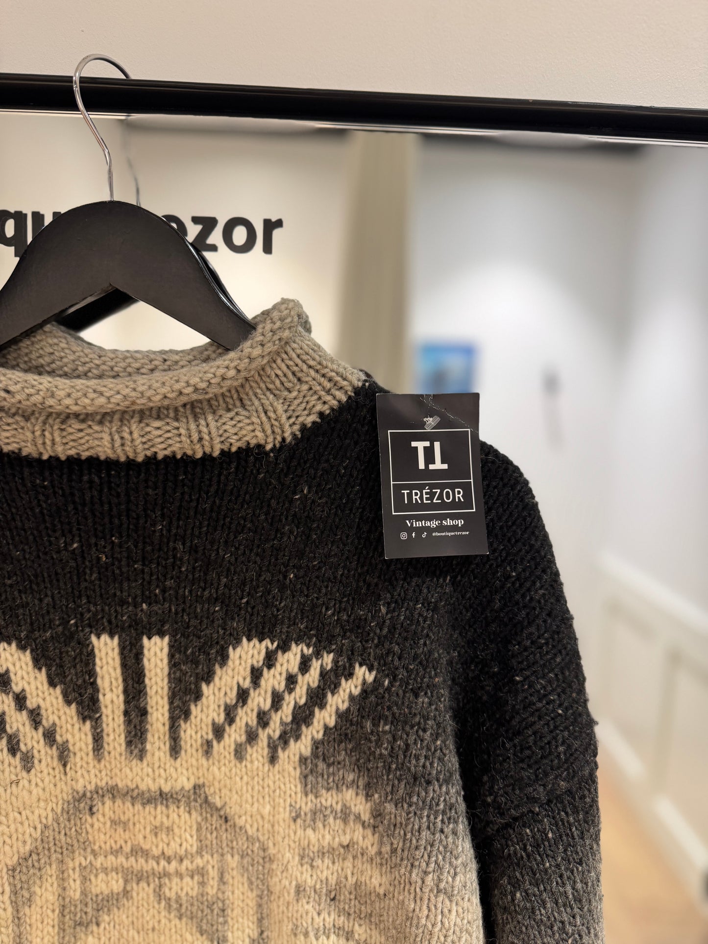 Pull d’hiver vintage S